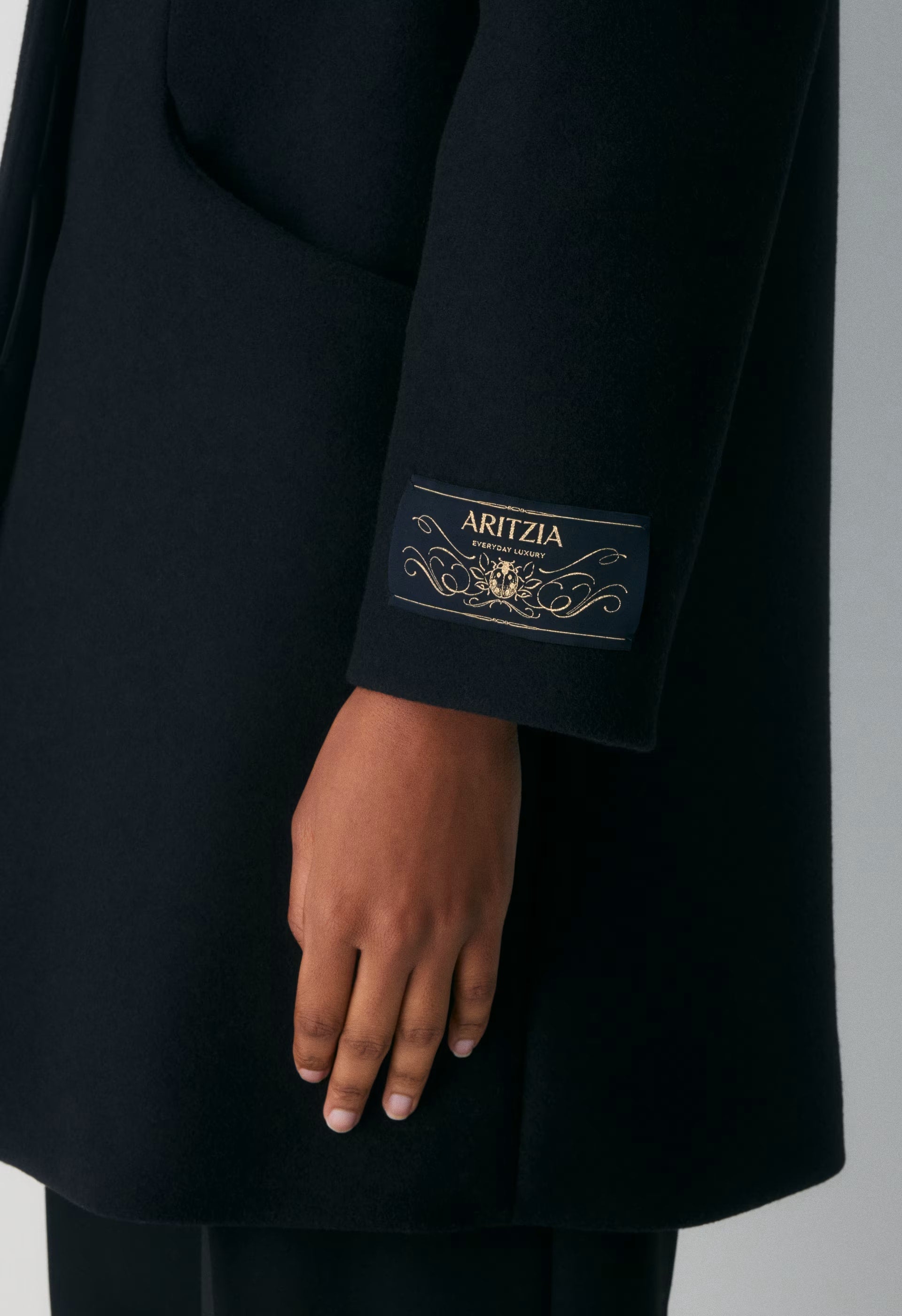 The Cocoon Coat - Luxe Wool Cashmere - BLACK