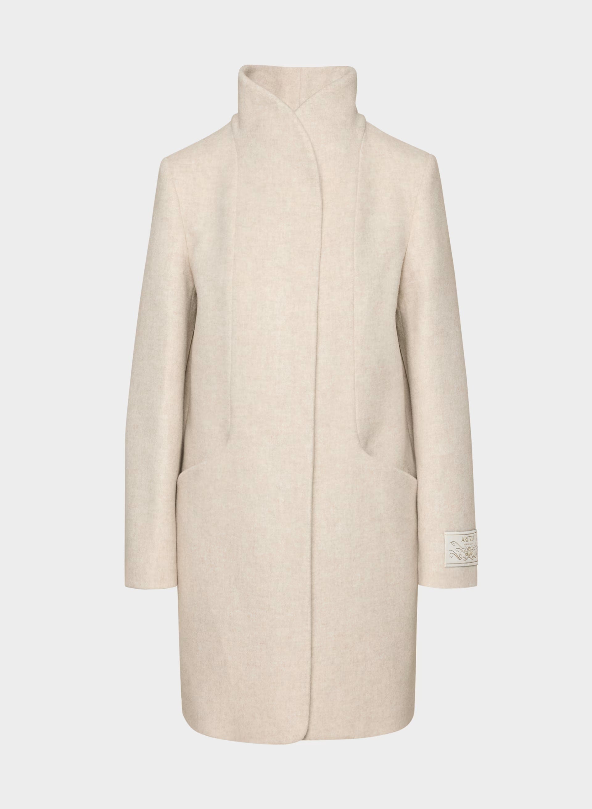 The Cocoon Coat - Luxe Wool Cashmere - HEATHER LIGHT OATMEAL