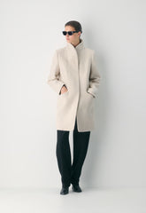 The Cocoon Coat - Luxe Wool Cashmere - HEATHER LIGHT OATMEAL