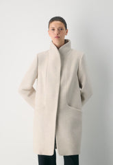 The Cocoon Coat - Luxe Wool Cashmere - HEATHER LIGHT OATMEAL