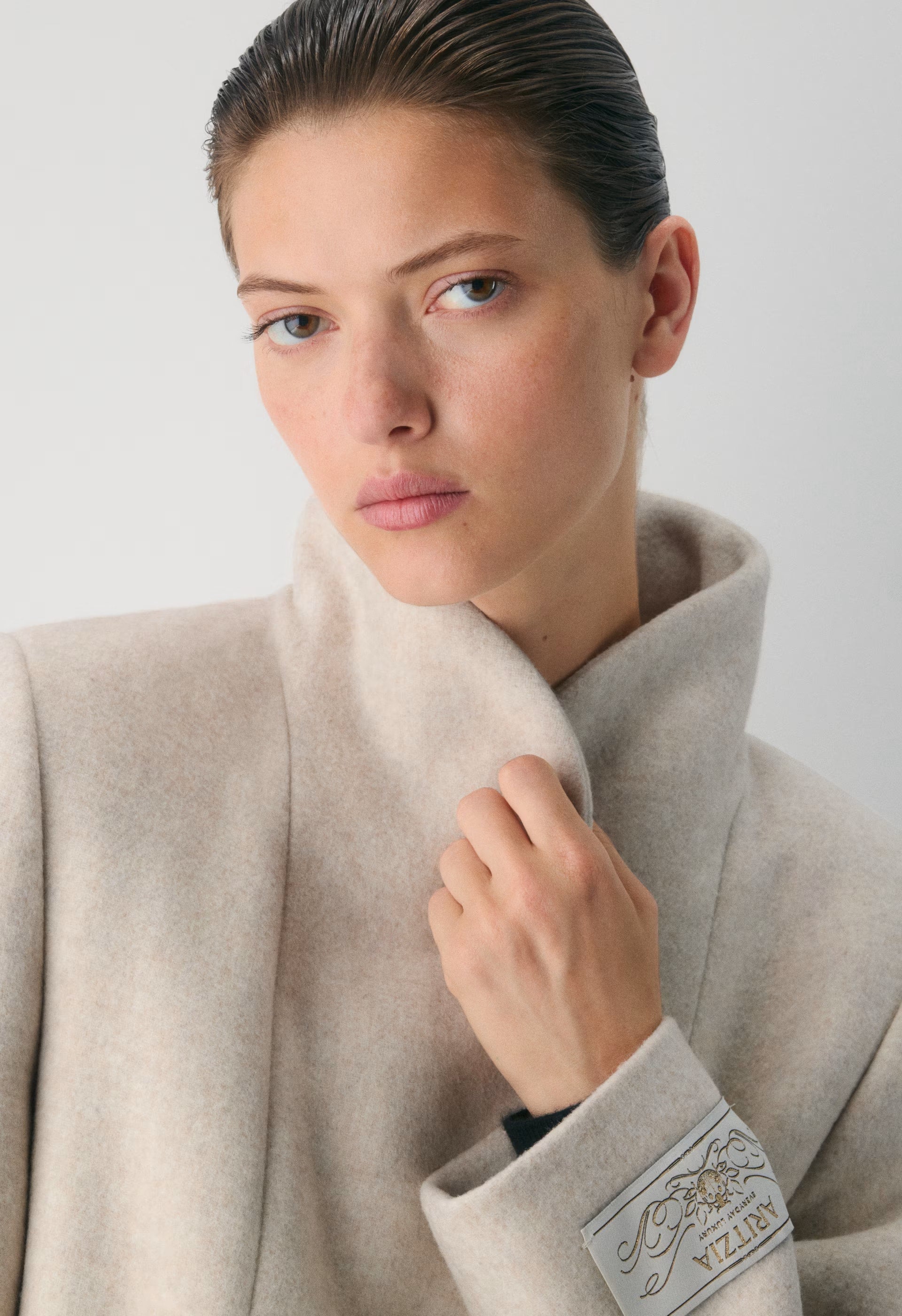 The Cocoon Coat - Luxe Wool Cashmere - HEATHER LIGHT OATMEAL