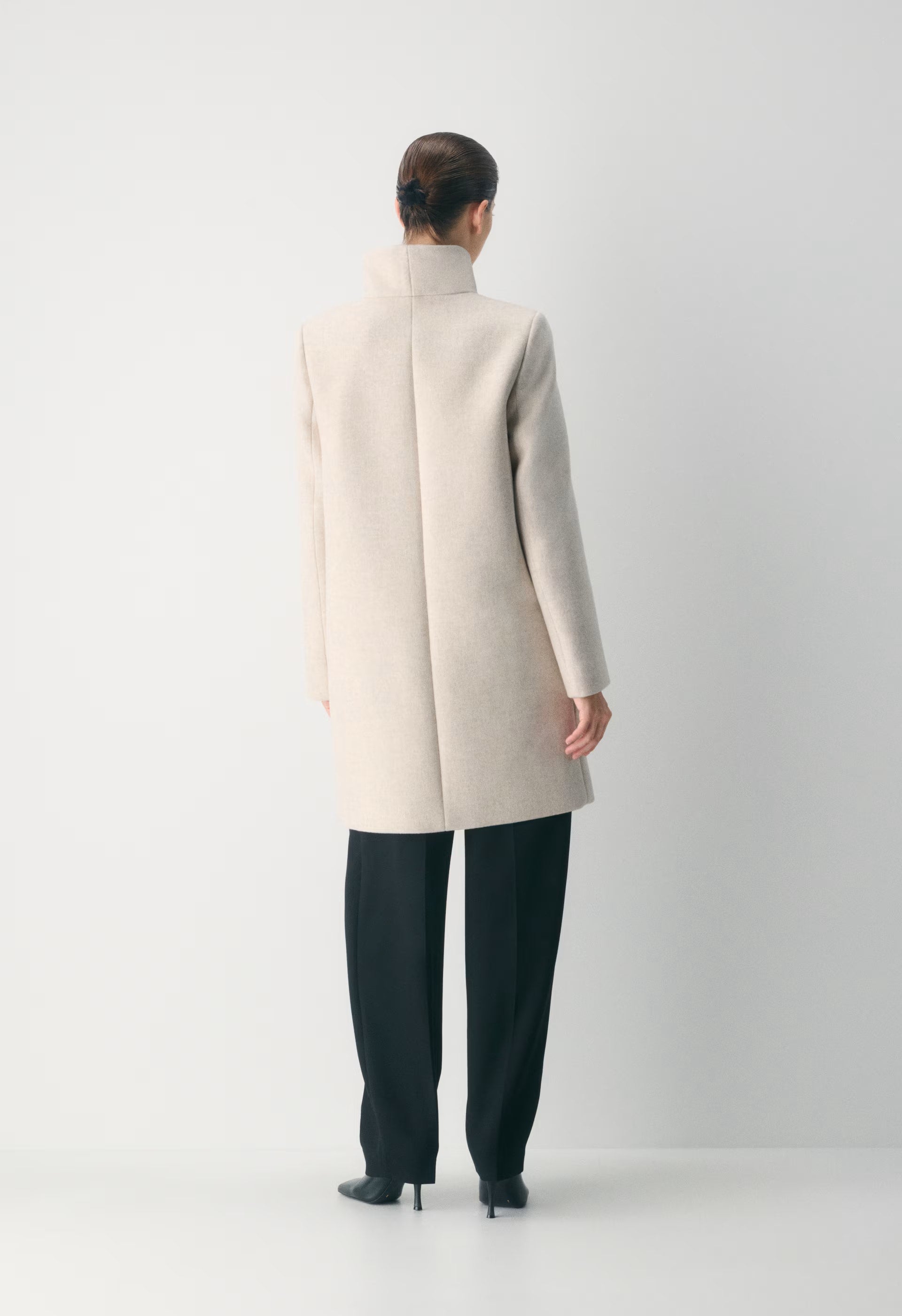 The Cocoon Coat - Luxe Wool Cashmere - HEATHER LIGHT OATMEAL