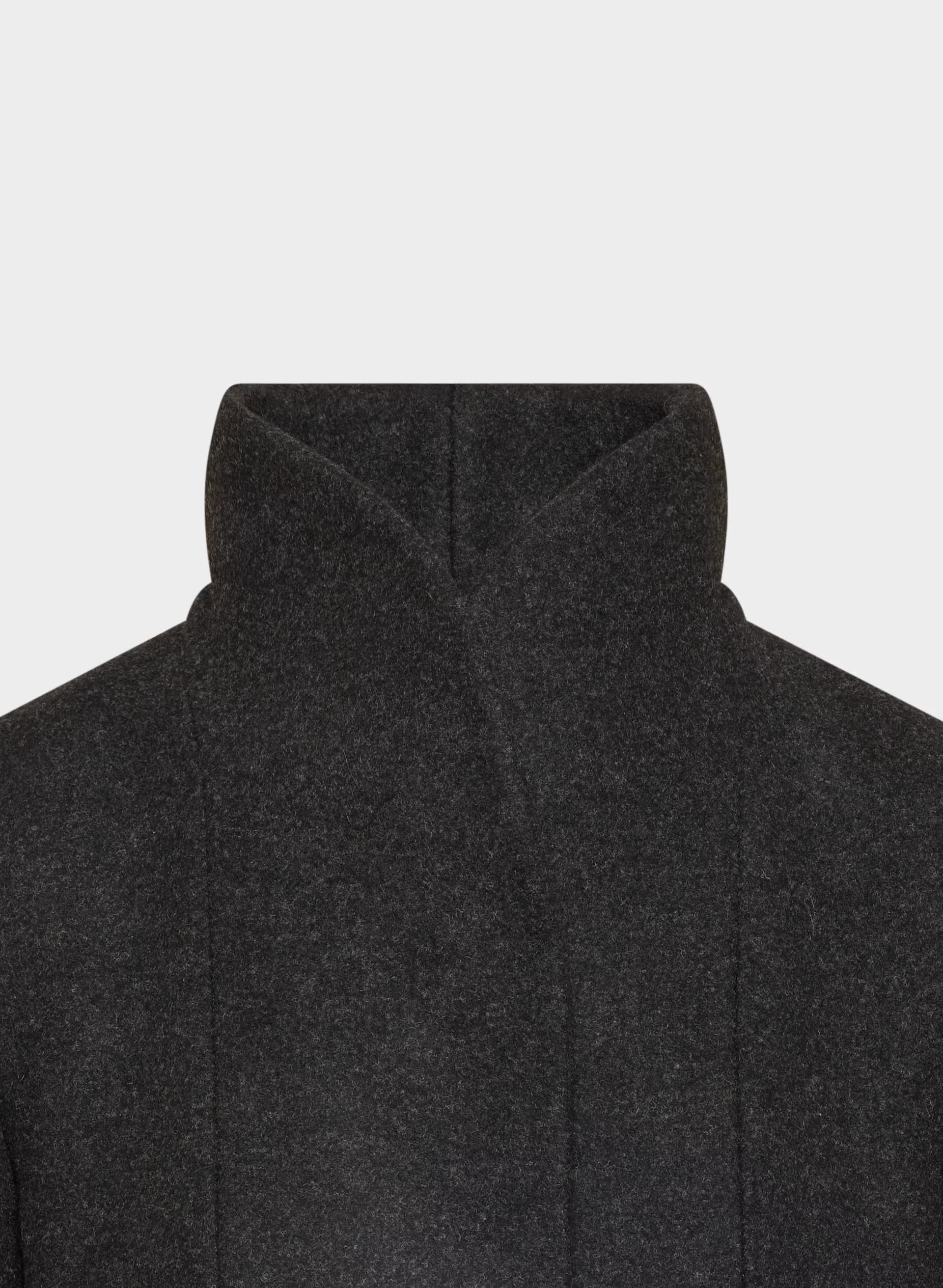 The Cocoon Coat - Luxe Wool Cashmere - HEATHER BLACK