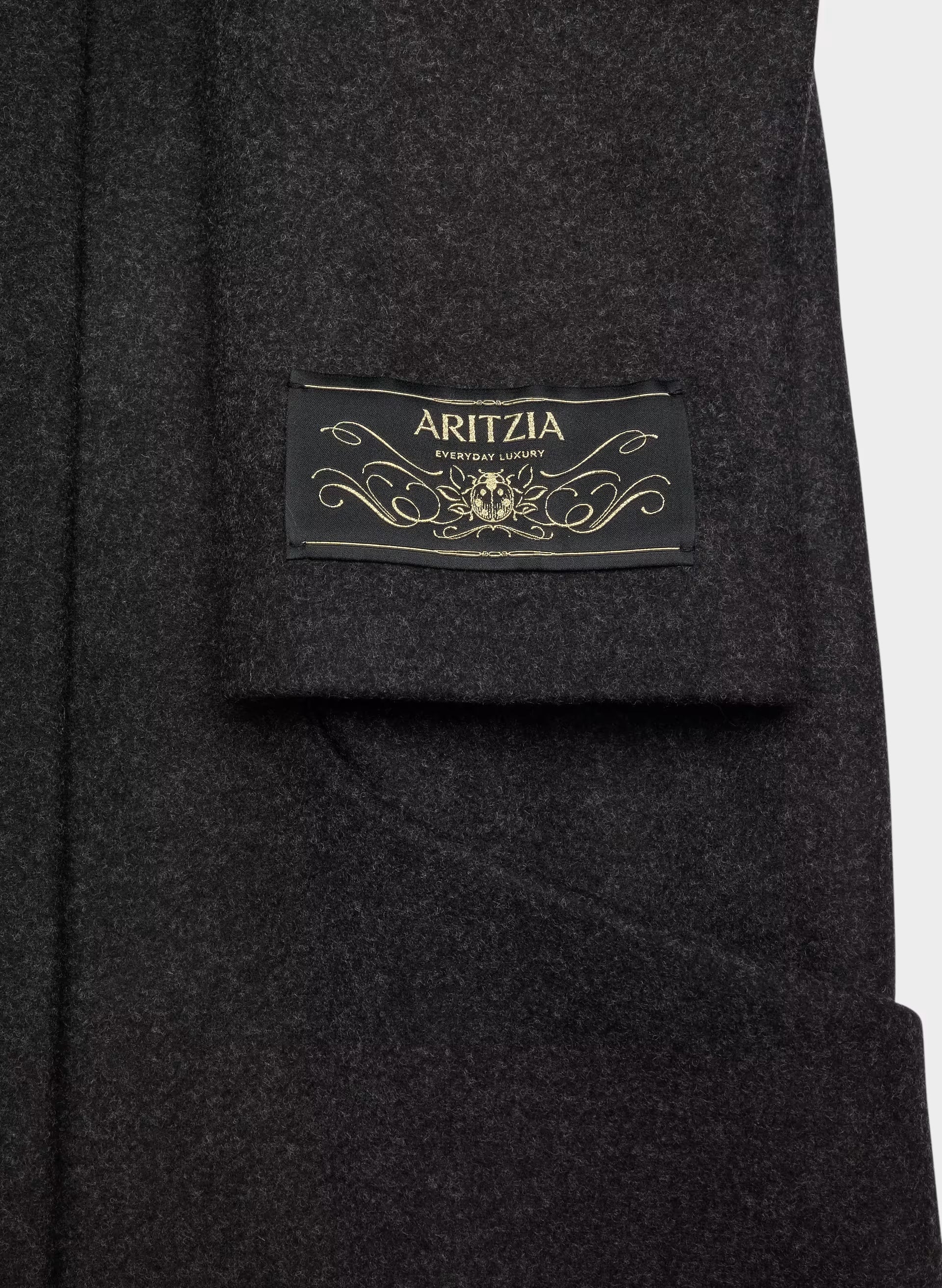 The Cocoon Coat - Luxe Wool Cashmere - HEATHER BLACK
