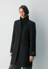 The Cocoon Coat - Luxe Wool Cashmere - HEATHER BLACK