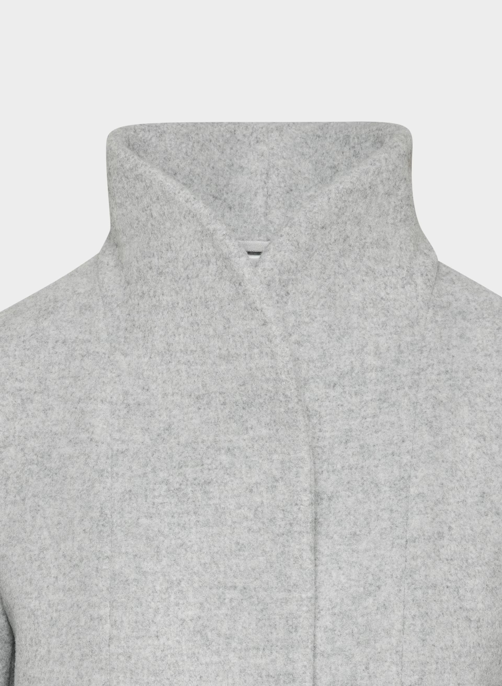 The Cocoon Coat - Luxe Wool Cashmere - HEATHER LIGHT GREY