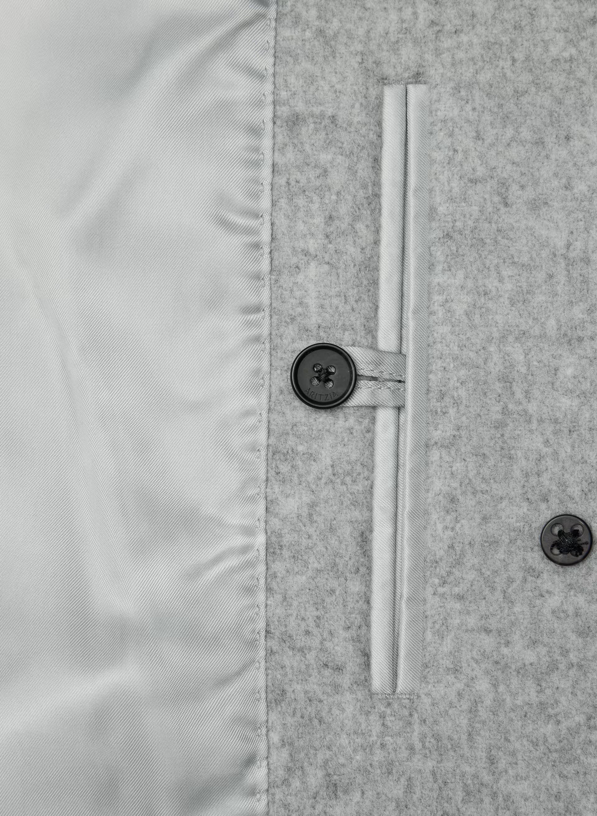 The Cocoon Coat - Luxe Wool Cashmere - HEATHER LIGHT GREY