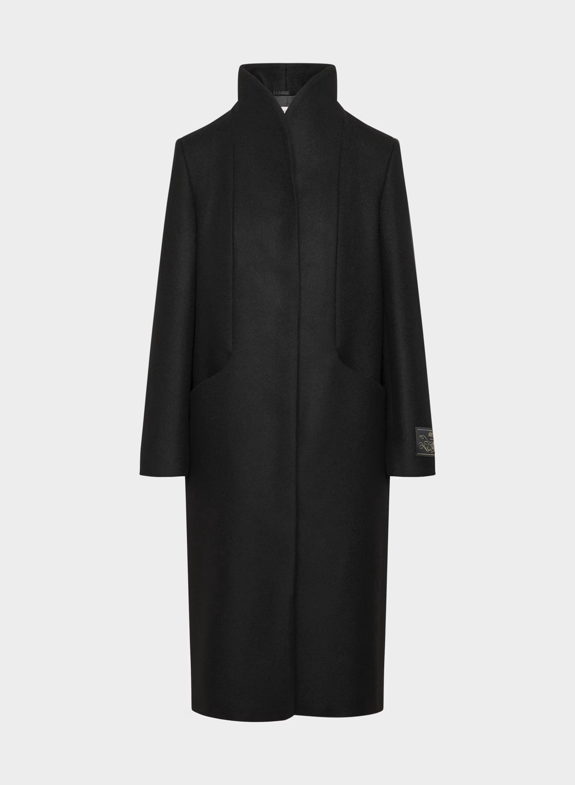 The Cocoon Long Coat - Luxe Wool Cashmere - BLACK