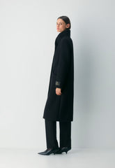 The Cocoon Long Coat - Luxe Wool Cashmere - BLACK
