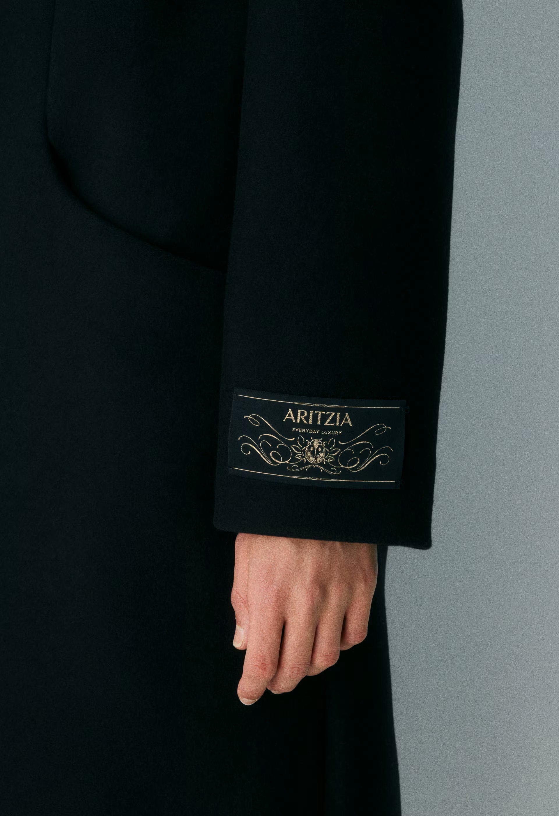 The Cocoon Long Coat - Luxe Wool Cashmere - BLACK