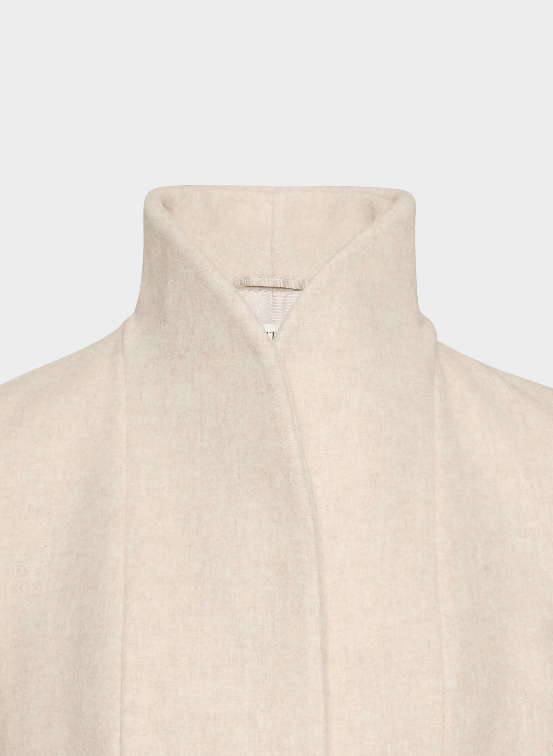 The Cocoon Long Coat - Luxe Wool Cashmere - HEATHER LIGHT OATMEAL