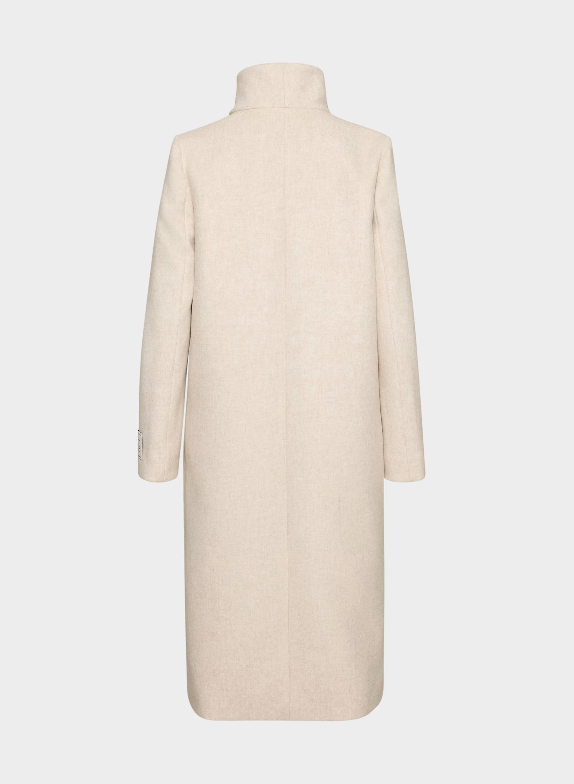 The Cocoon Long Coat - Luxe Wool Cashmere - HEATHER LIGHT OATMEAL