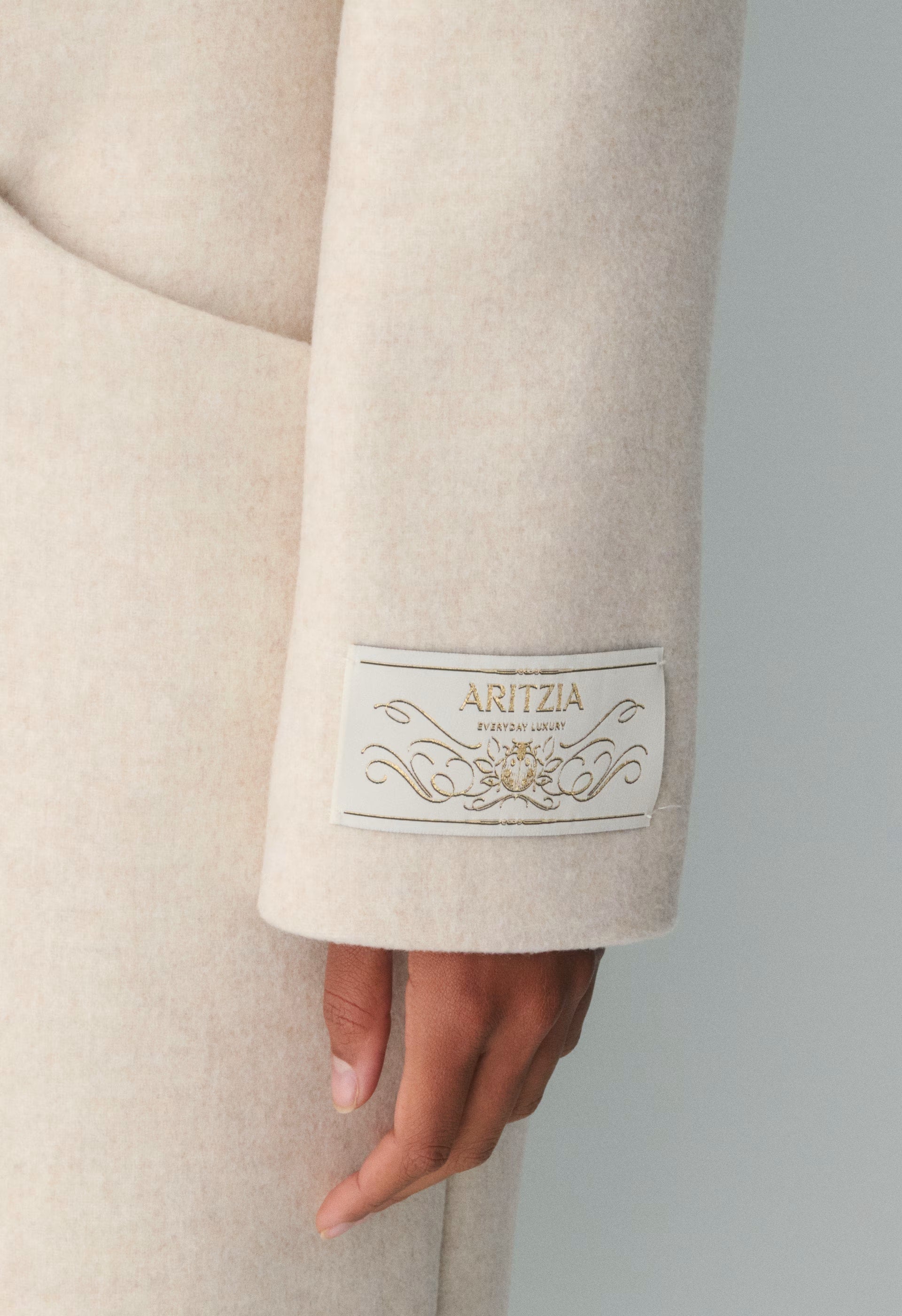 The Cocoon Long Coat - Luxe Wool Cashmere - HEATHER LIGHT OATMEAL