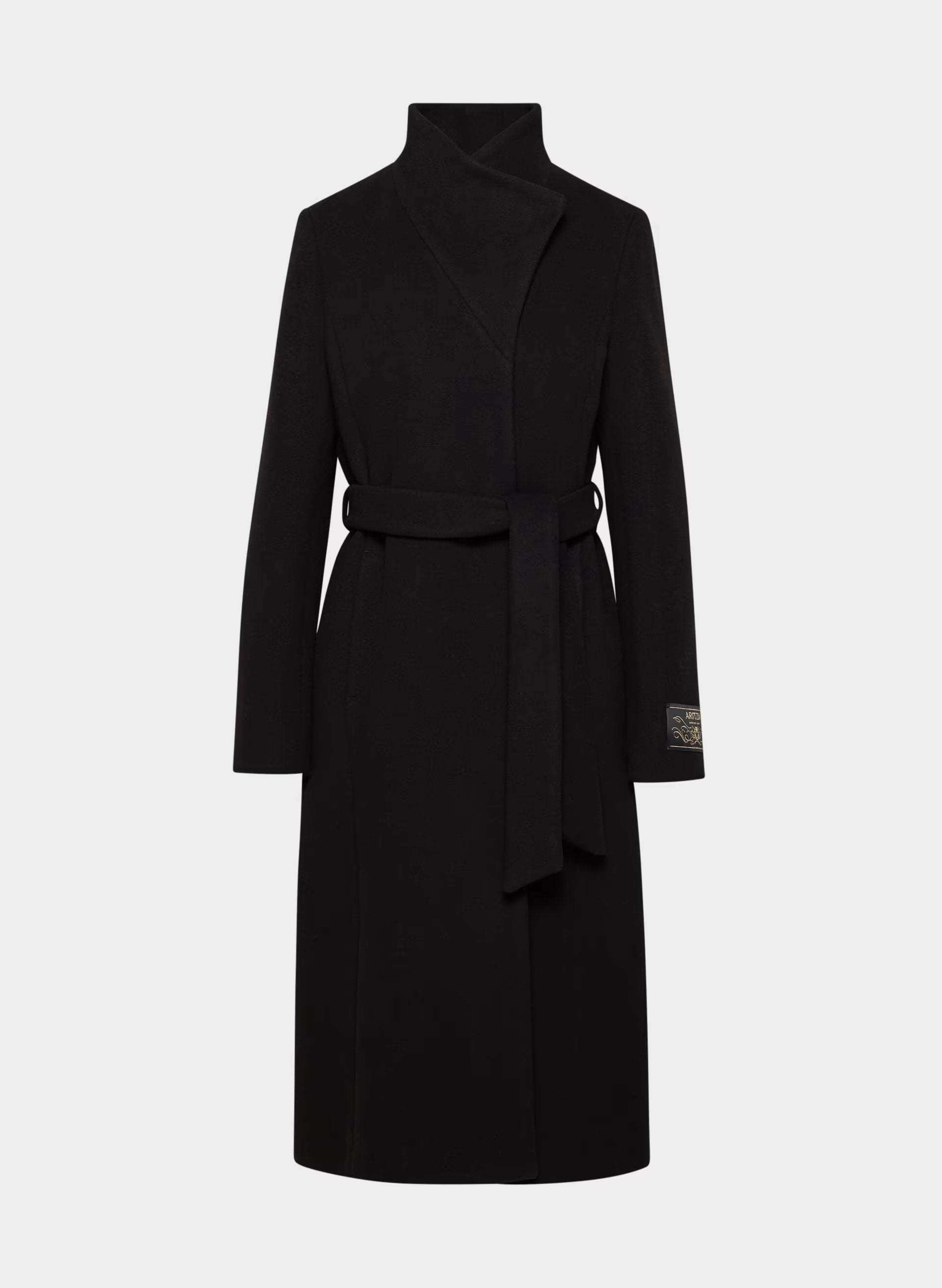 The Connor Long Coat - Soft Wool Cashmere - BLACK