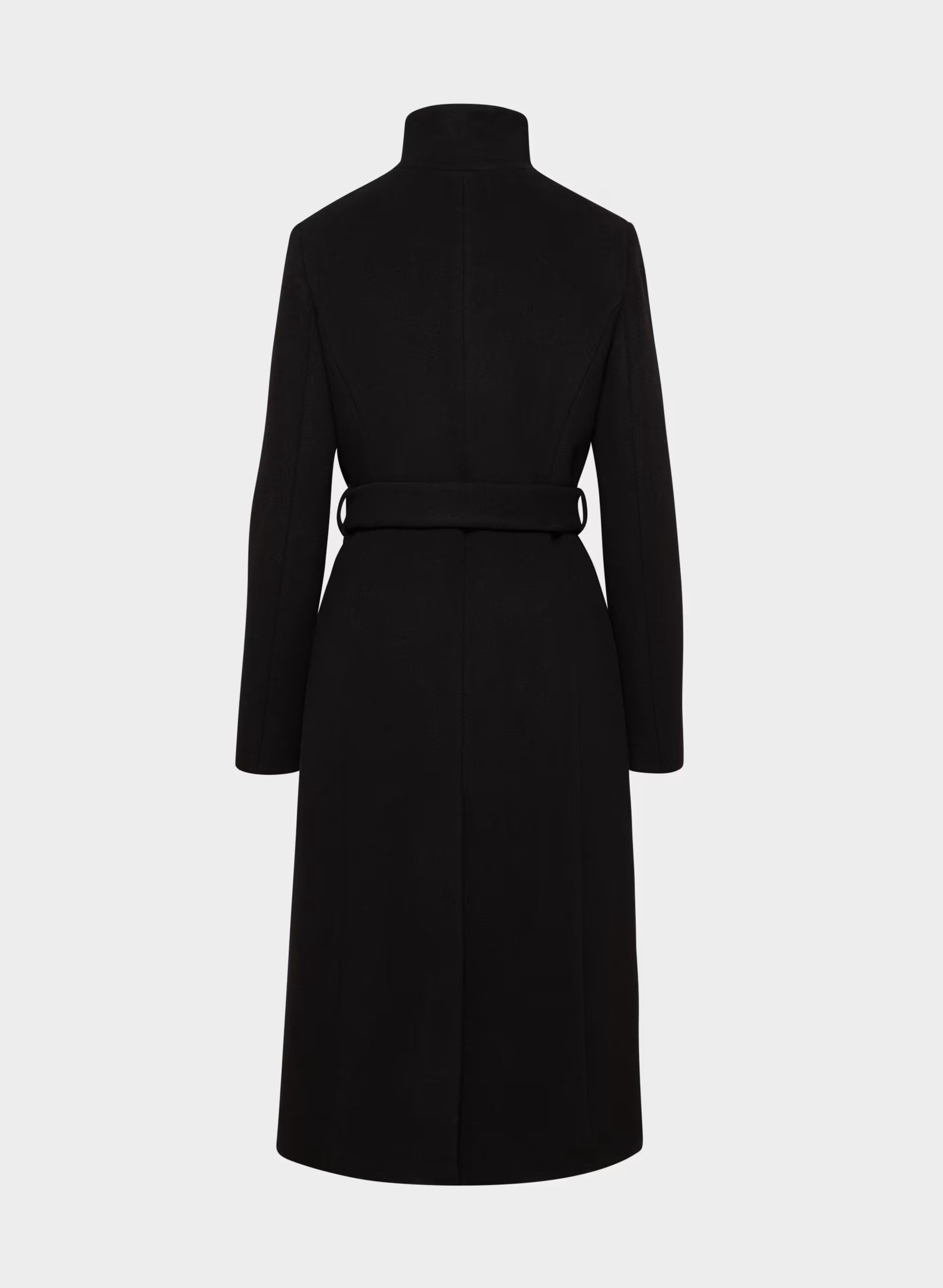 The Connor Long Coat - Soft Wool Cashmere - BLACK