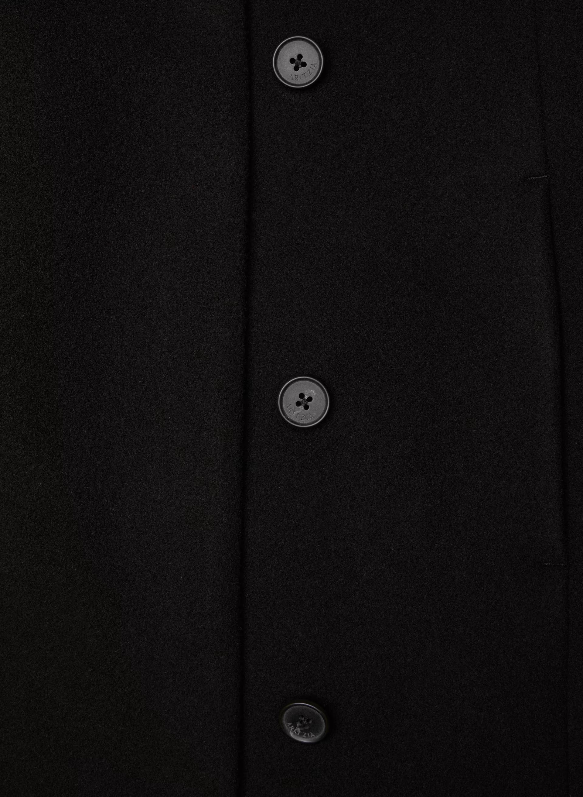 The Connor Long Coat - Soft Wool Cashmere - BLACK