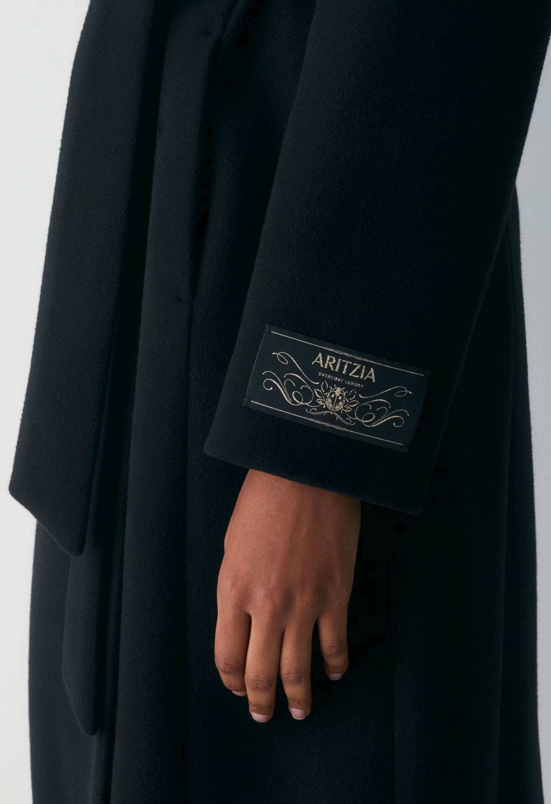 The Connor Long Coat - Soft Wool Cashmere - BLACK