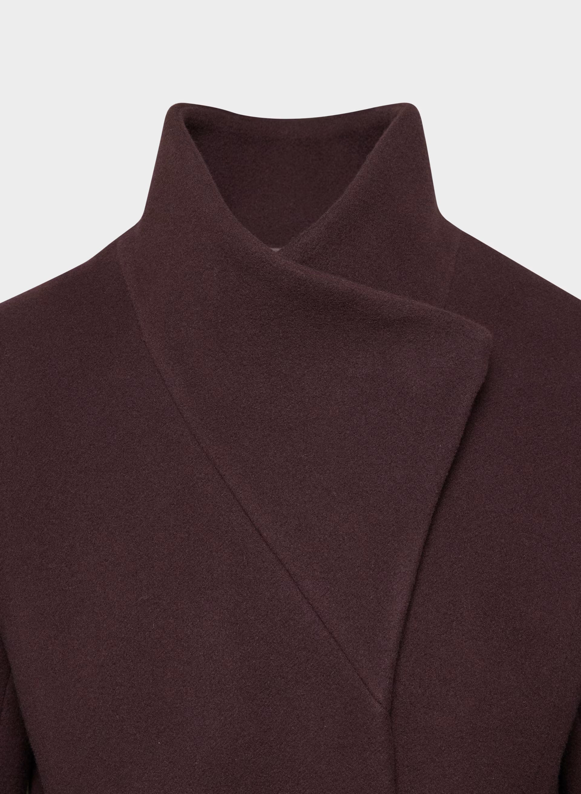 The Connor Long Coat - Soft Wool Cashmere - DARK BURGUNDY