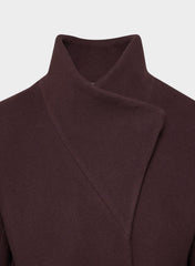 The Connor Long Coat - Soft Wool Cashmere - DARK BURGUNDY