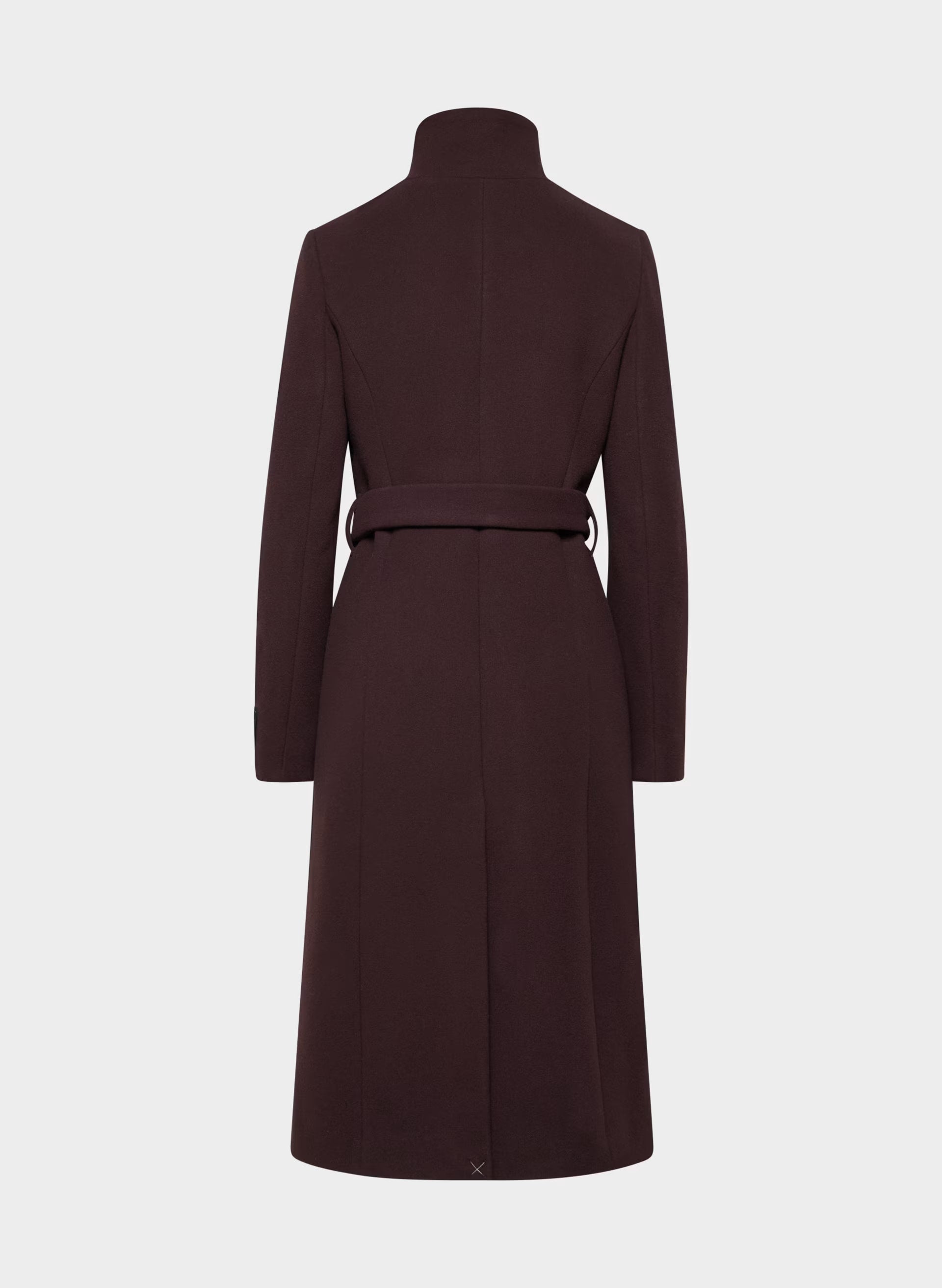 The Connor Long Coat - Soft Wool Cashmere - DARK BURGUNDY