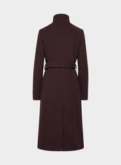 The Connor Long Coat - Soft Wool Cashmere - DARK BURGUNDY