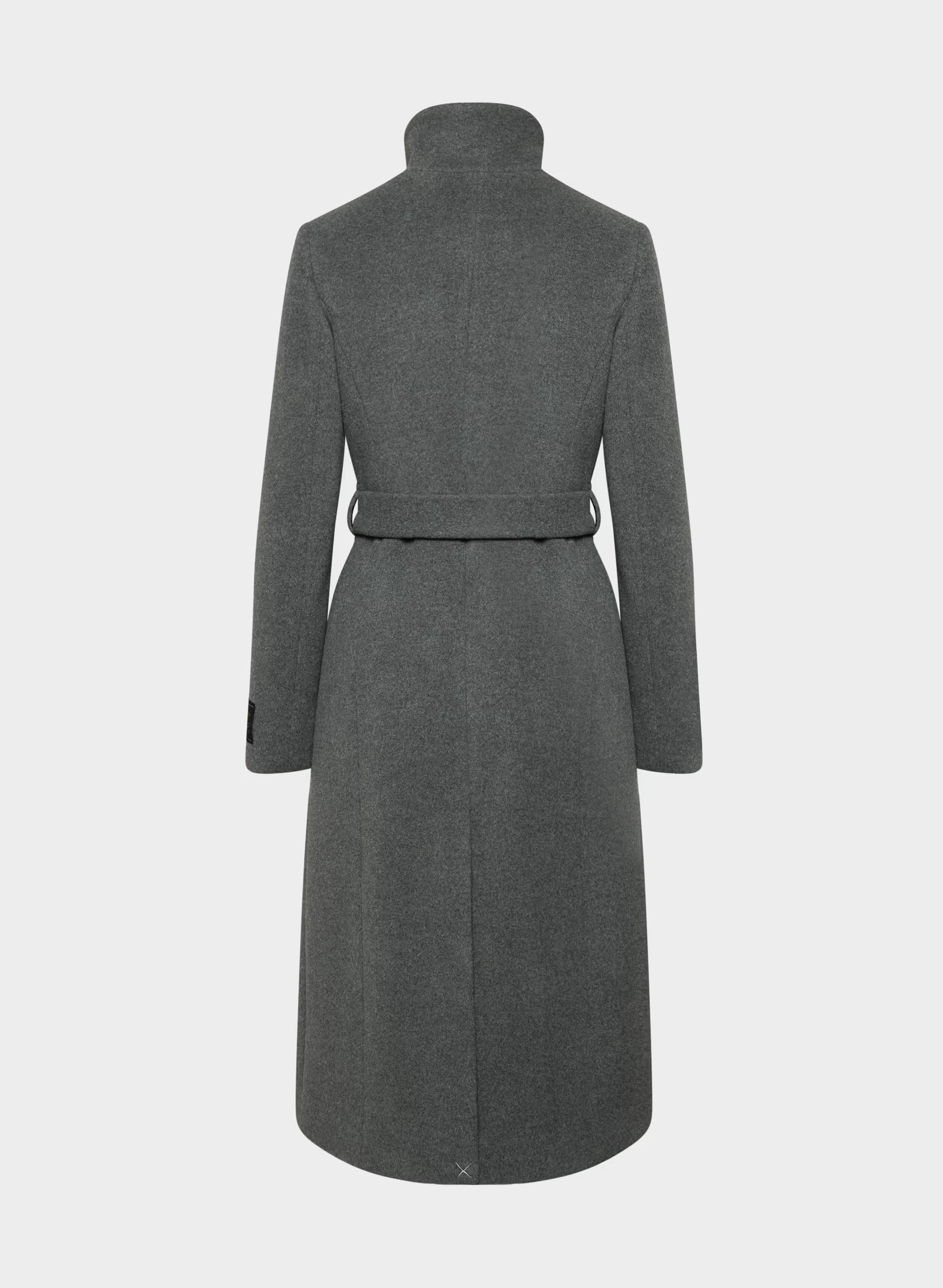 The Connor Long Coat - Soft Wool Cashmere - HEATHER CHARCOAL