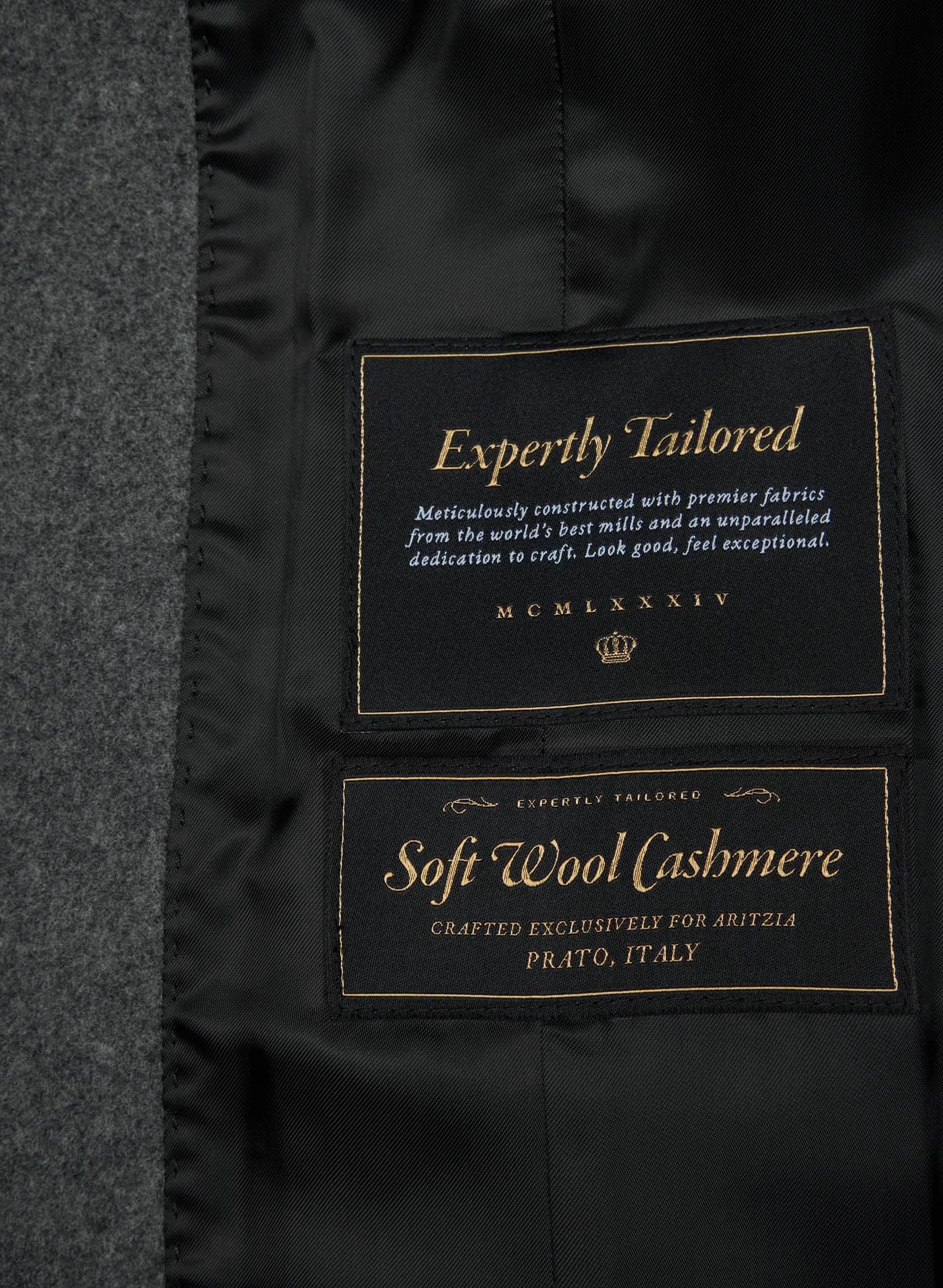 The Connor Long Coat - Soft Wool Cashmere - HEATHER CHARCOAL