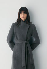 The Connor Long Coat - Soft Wool Cashmere - HEATHER CHARCOAL