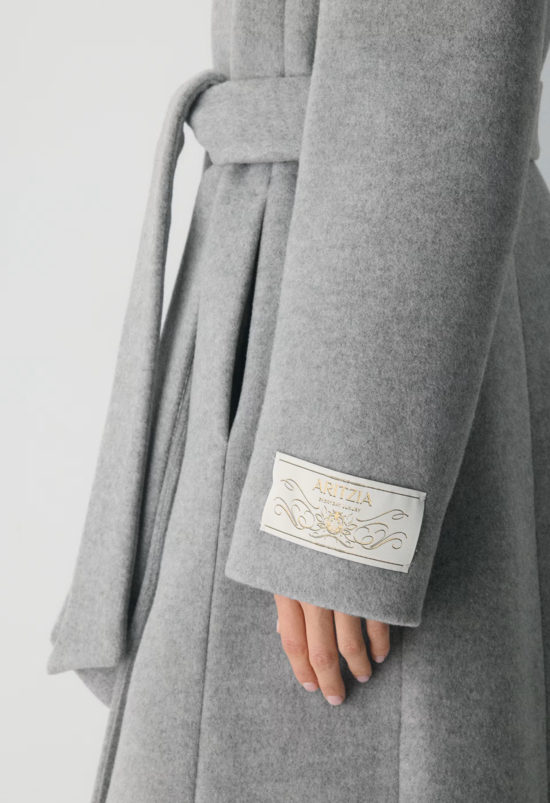 The Connor Long Coat - Soft Wool Cashmere - HEATHER LIGHT GREY