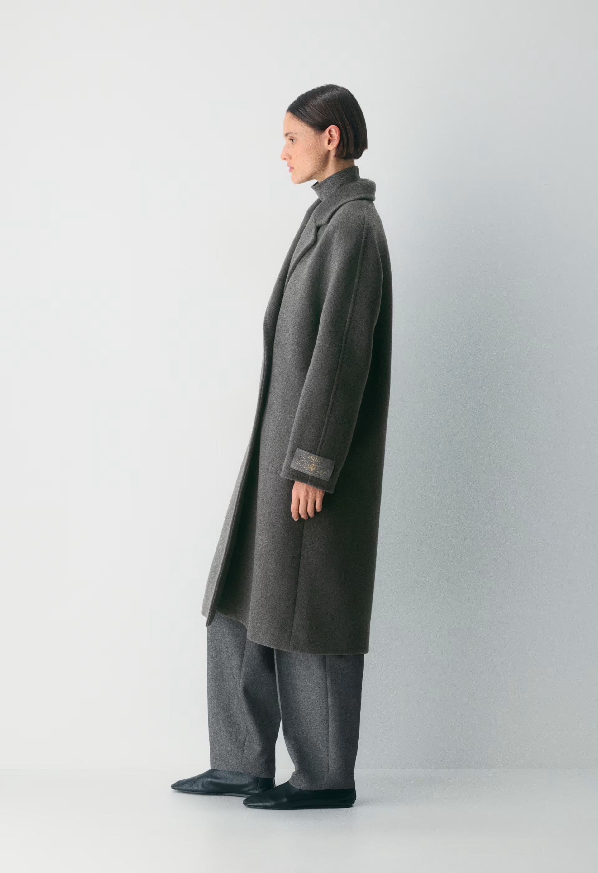 The Slouch™ Coat - Soft Wool Cashmere - HEATHER CHARCOAL