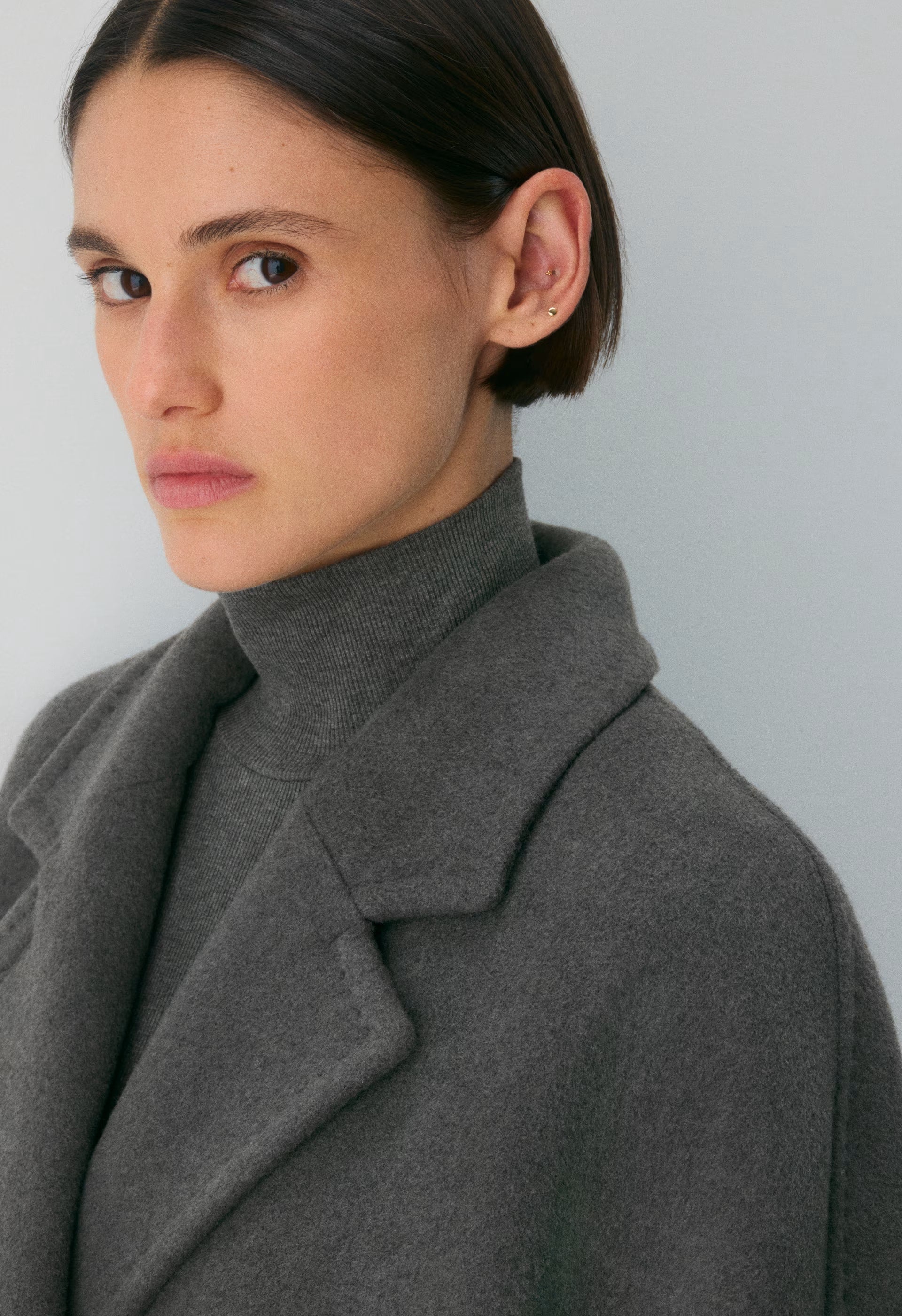 The Slouch™ Coat - Soft Wool Cashmere - HEATHER CHARCOAL