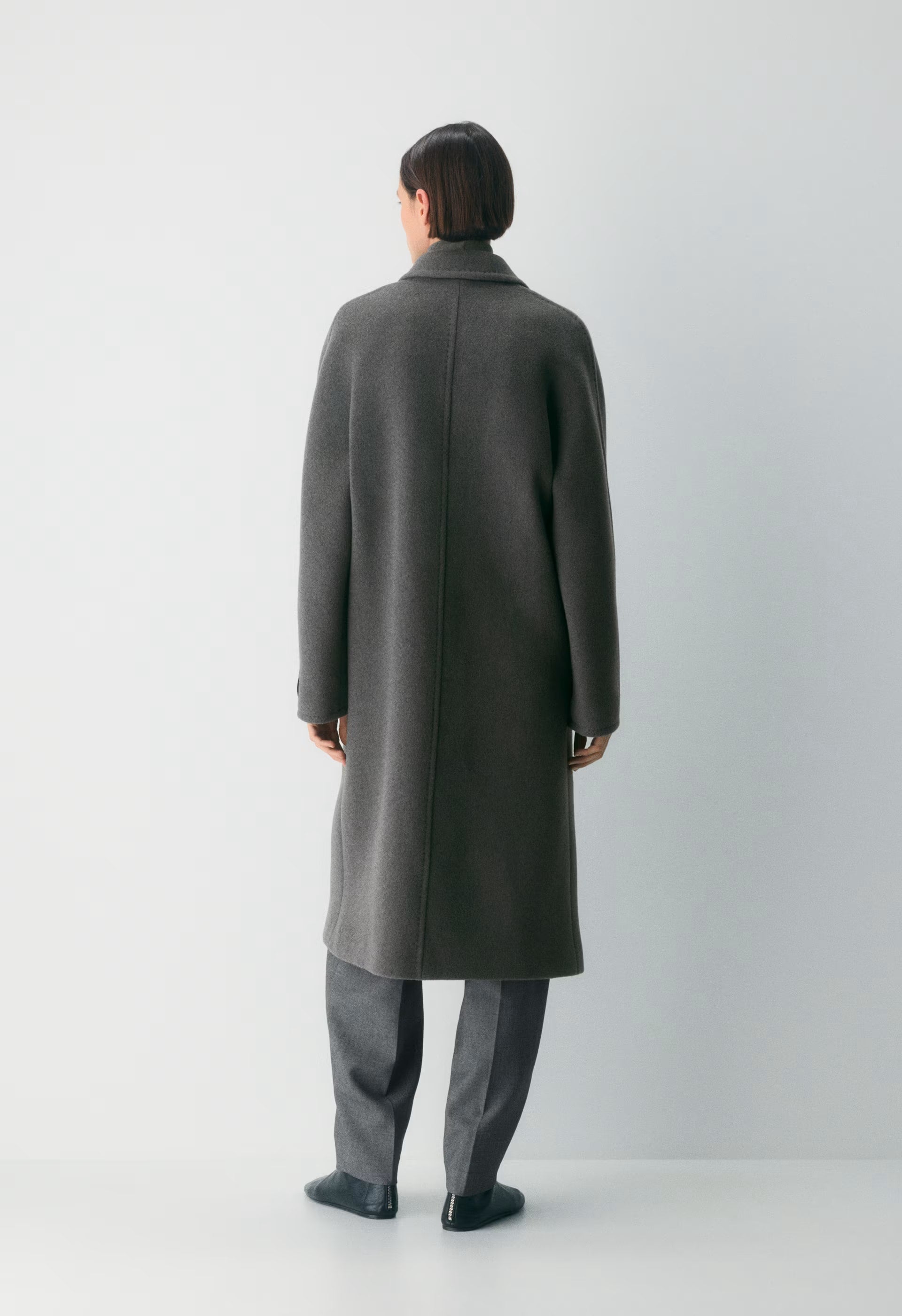 The Slouch™ Coat - Soft Wool Cashmere - HEATHER CHARCOAL