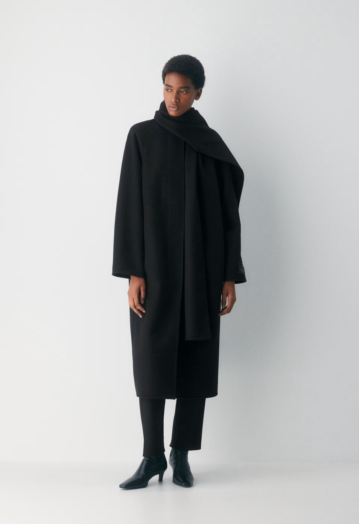 The Embrace Double-Faced Coat - Luxe (Re)Wool - BLACK