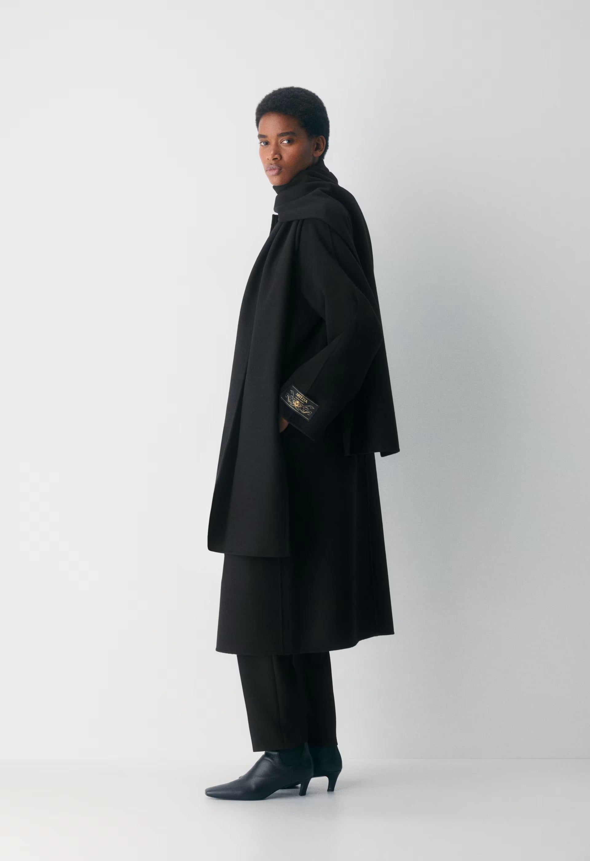 The Embrace Double-Faced Coat - Luxe (Re)Wool - BLACK