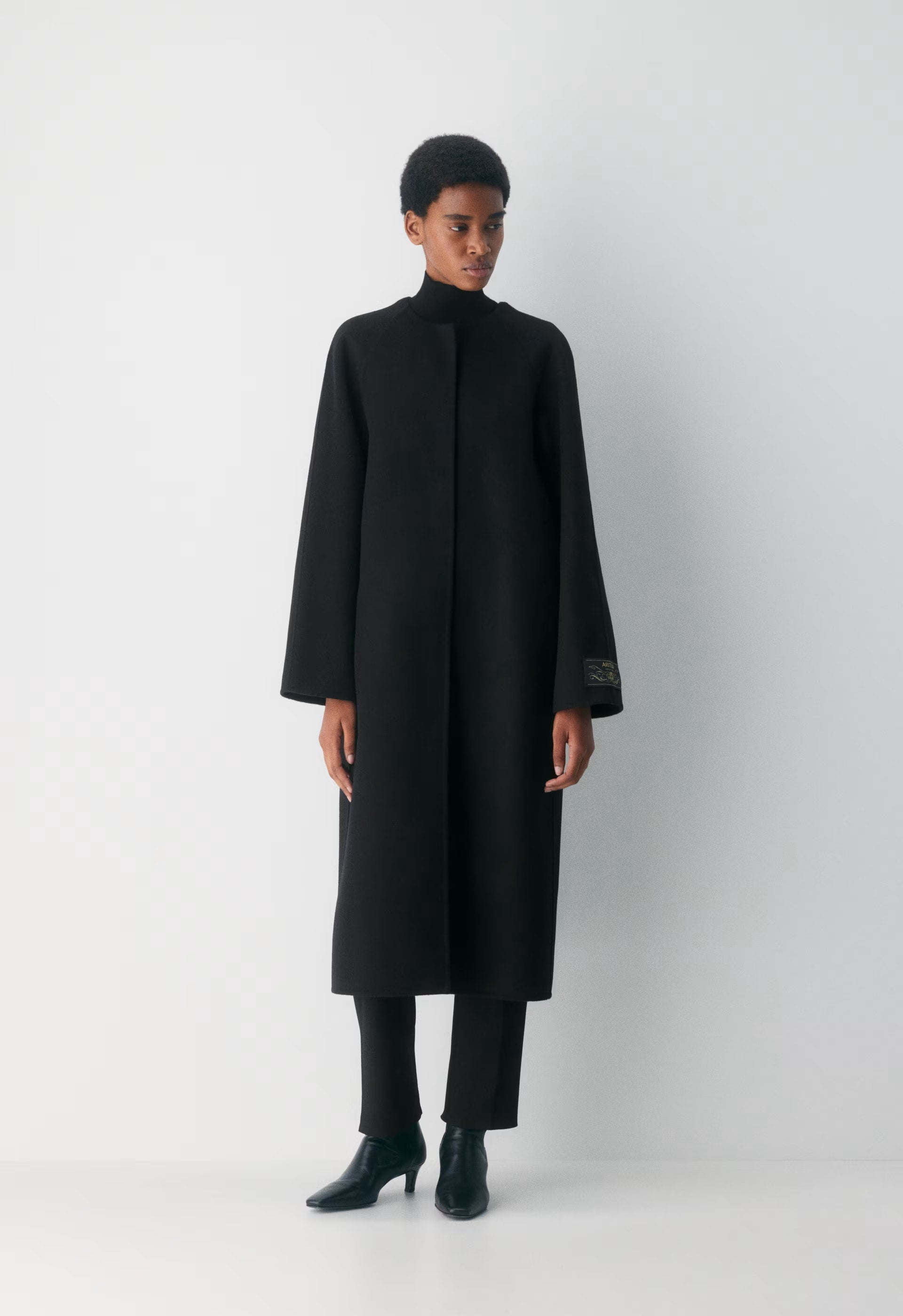 The Embrace Double-Faced Coat - Luxe (Re)Wool - BLACK