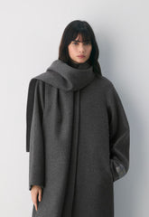 The Embrace Double-Faced Coat - Luxe (Re)Wool - HEATHER CHARCOAL
