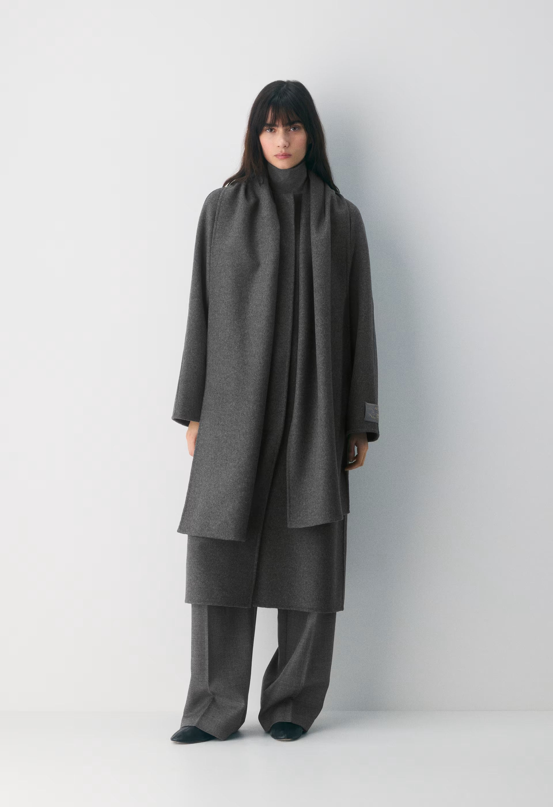 The Embrace Double-Faced Coat - Luxe (Re)Wool - HEATHER CHARCOAL