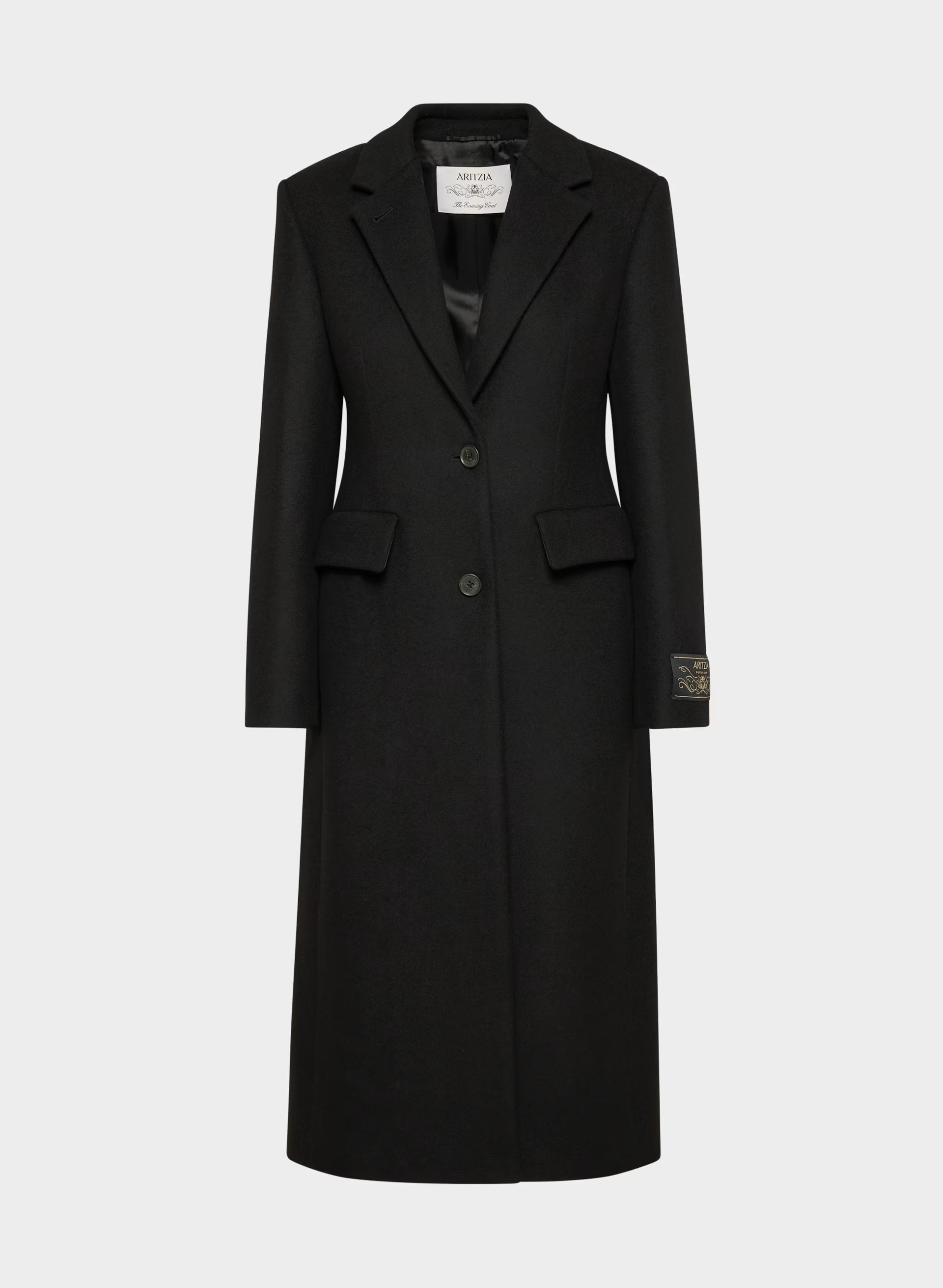 The Evening Coat - Luxe Wool Cashmere - BLACK