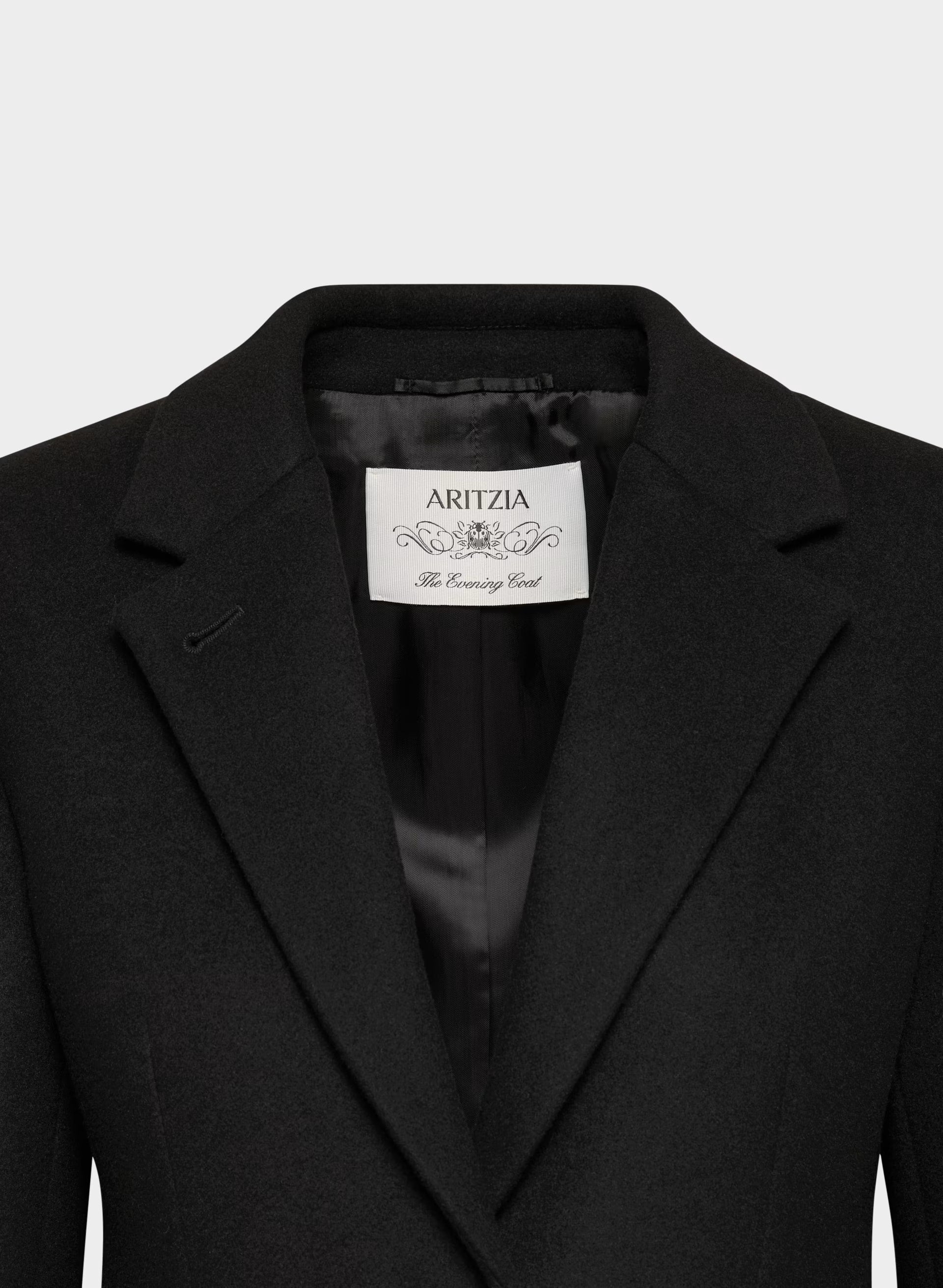 The Evening Coat - Luxe Wool Cashmere - BLACK