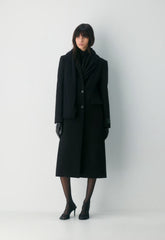 The Evening Coat - Luxe Wool Cashmere - BLACK
