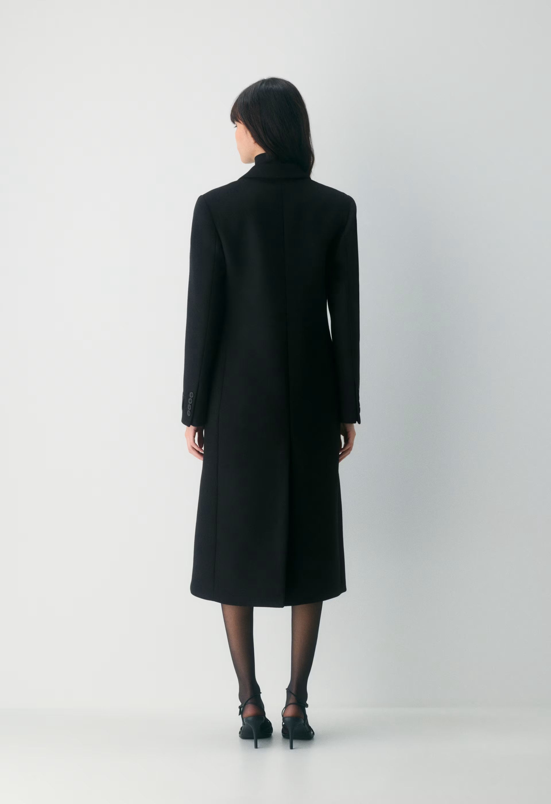 The Evening Coat - Luxe Wool Cashmere - BLACK