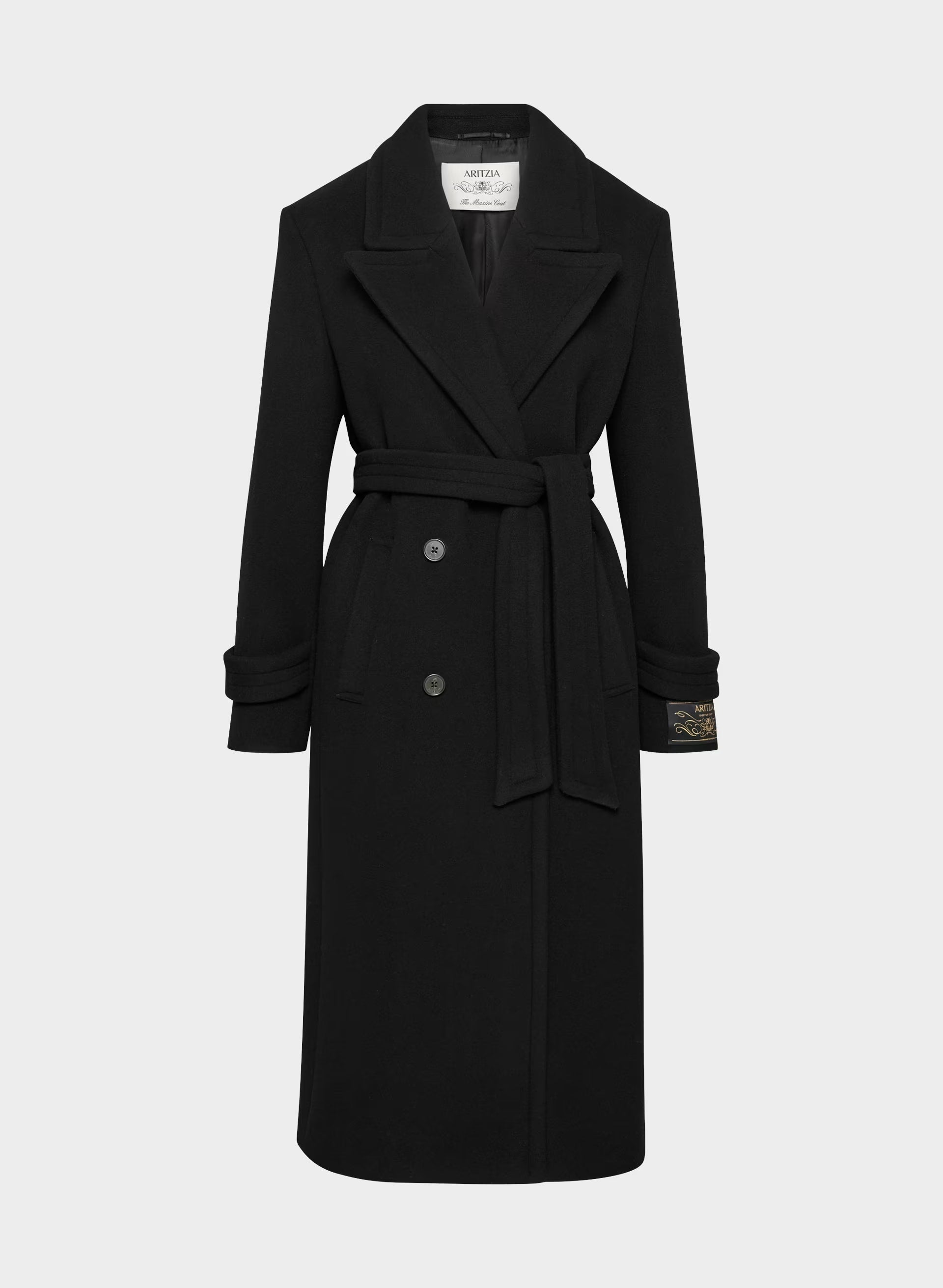 The Maxine Coat - Soft Wool Cashmere - BLACK