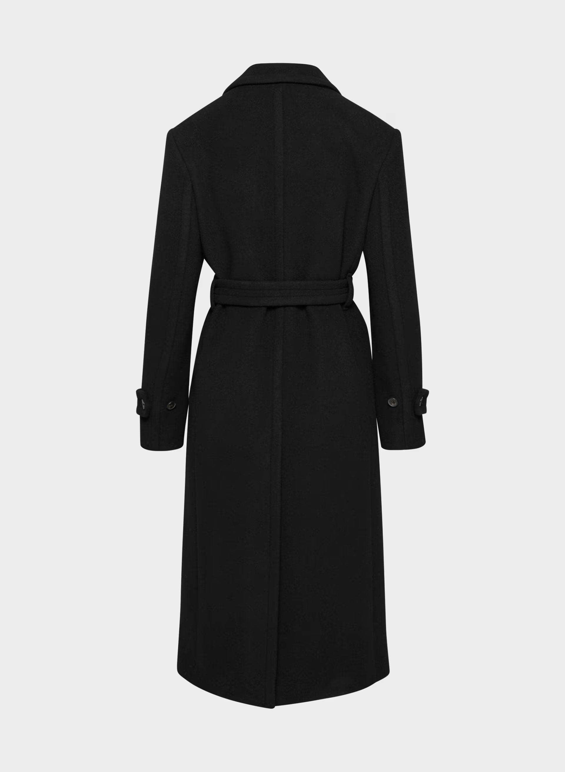 The Maxine Coat - Soft Wool Cashmere - BLACK