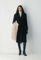 The Maxine Coat - Soft Wool Cashmere - BLACK