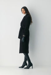The Maxine Coat - Soft Wool Cashmere - BLACK
