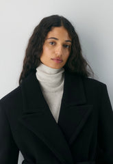 The Maxine Coat - Soft Wool Cashmere - BLACK