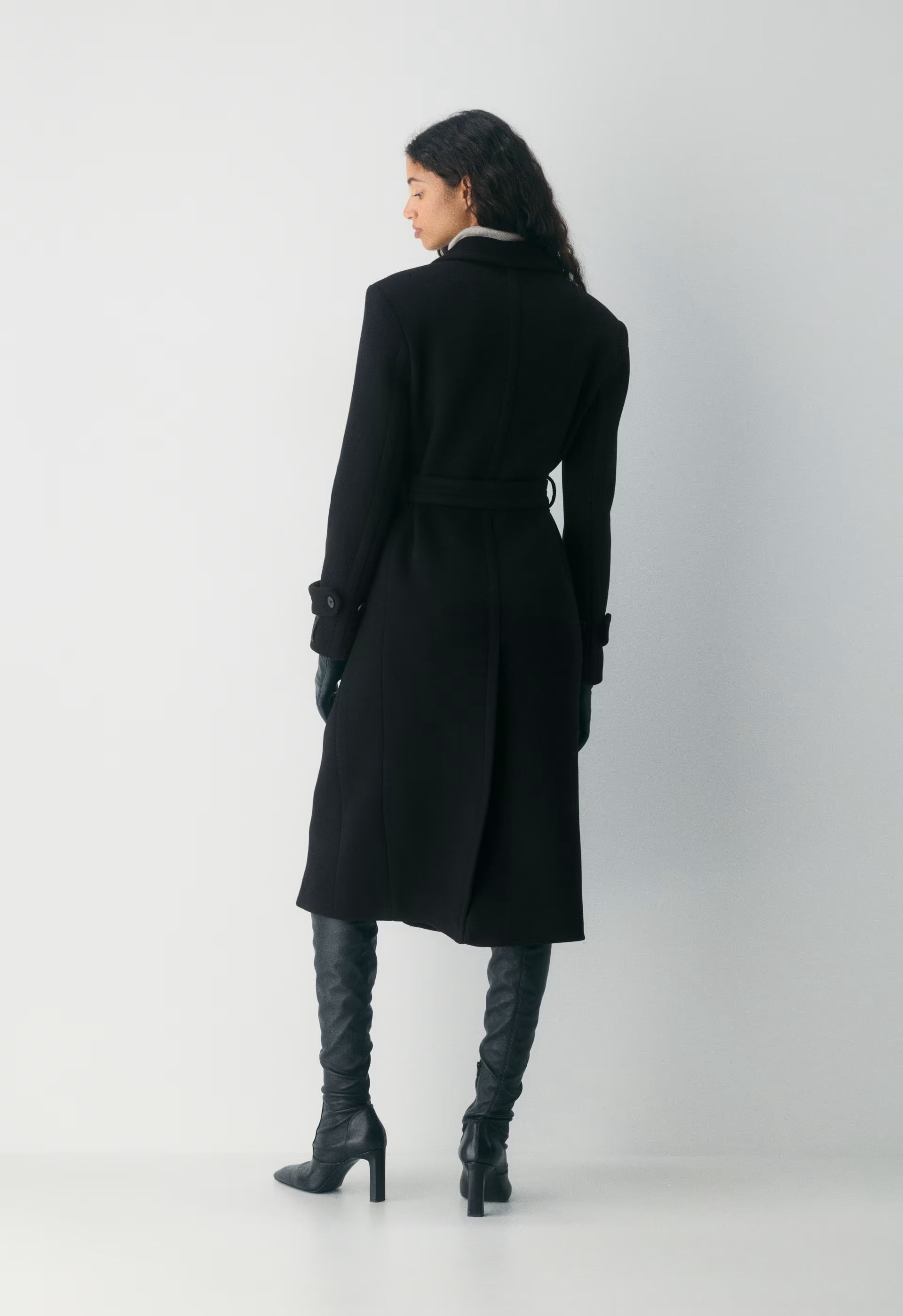 The Maxine Coat - Soft Wool Cashmere - BLACK