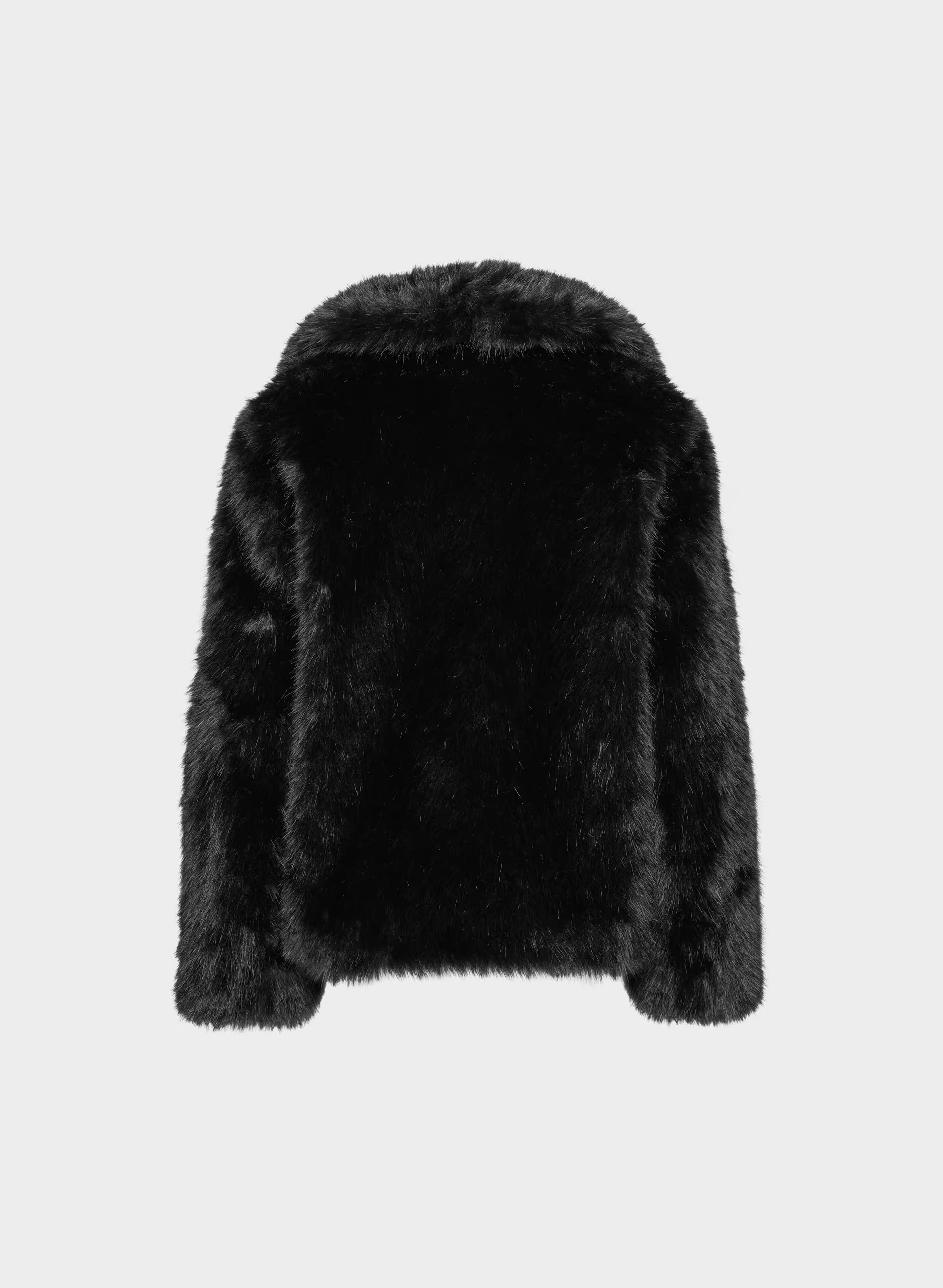 St. Moritz Coat - Arctic Faux Fur - BLACK