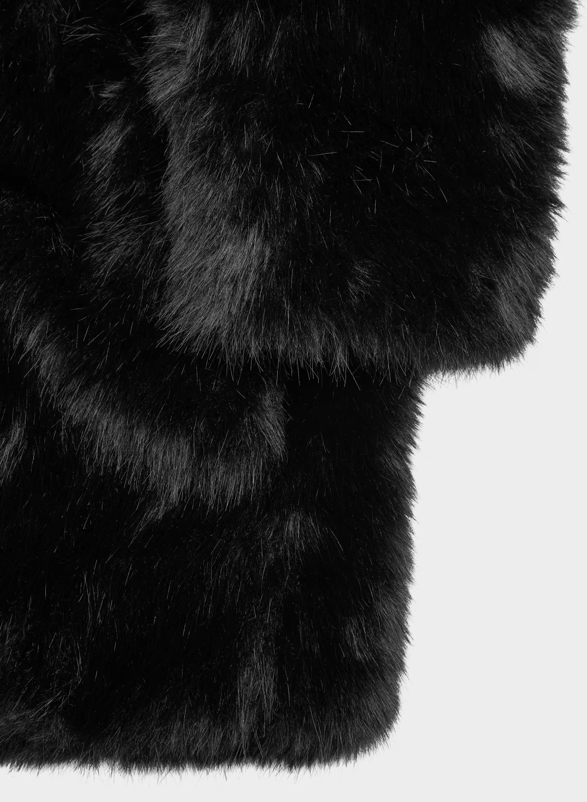 St. Moritz Coat - Arctic Faux Fur - BLACK
