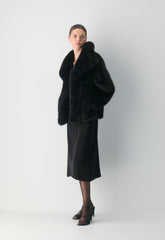 St. Moritz Coat - Arctic Faux Fur - BLACK